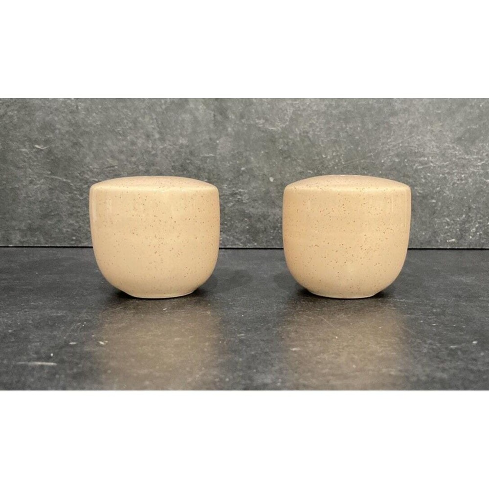 Vtg MCM Pebbleford SAND Salt Pepper SHAKER Set T S & T Taylor Smith LURAY Pastel